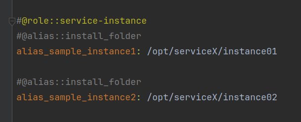 Alias annotation sample