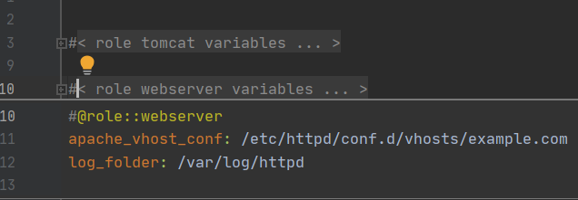 Folding for group and host variables