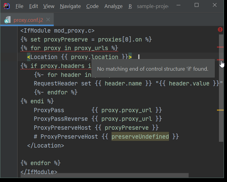 Jinja2 Template mit set und control structure Funktionen