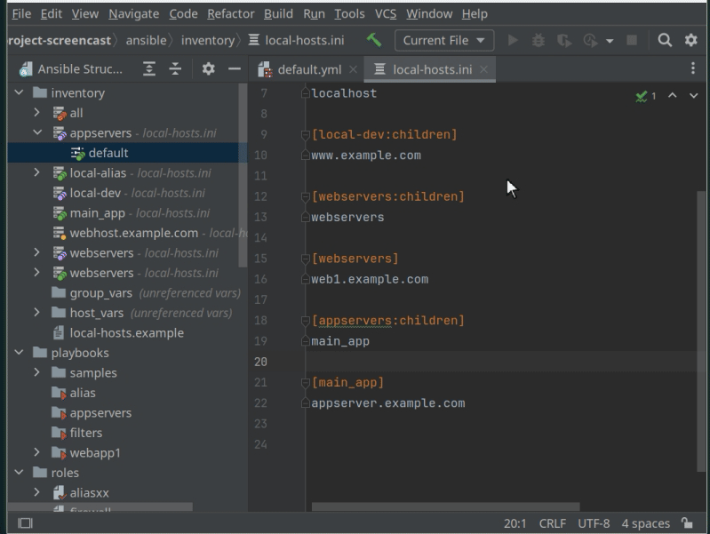 Navigation in Inventory Datei