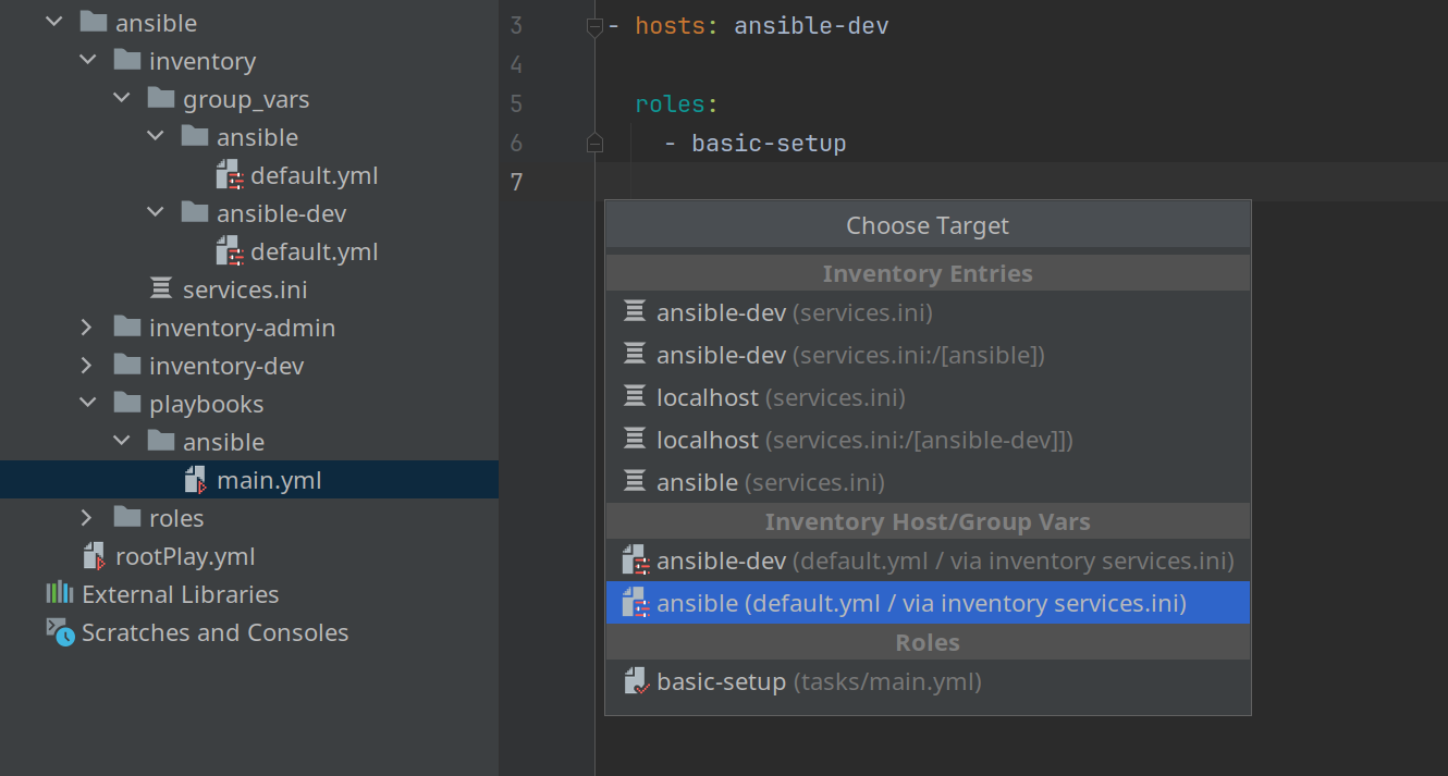 Action related item with superstructures/substructures from inventory