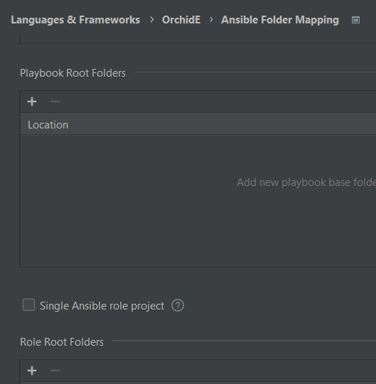 Single role configuration checkbox