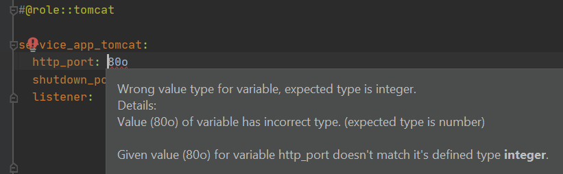 Type check for group and host variables