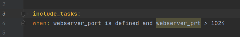 Ansible Condition Support for Intention Undefined Variables